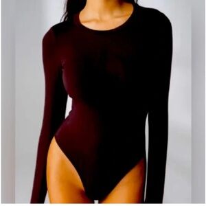 Vitality Lena Long Sleeve Thong Bodysuit - M